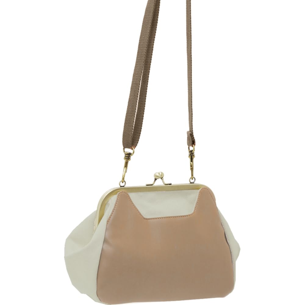 Amazon.co.jp: ねこ型ポケット がま口ショルダー ショルダーバッグ